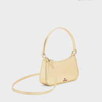 Cativi - Metallic Curved Shoulder Bag - Gold