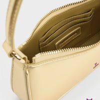 Cativi - Metallic Curved Shoulder Bag - Gold